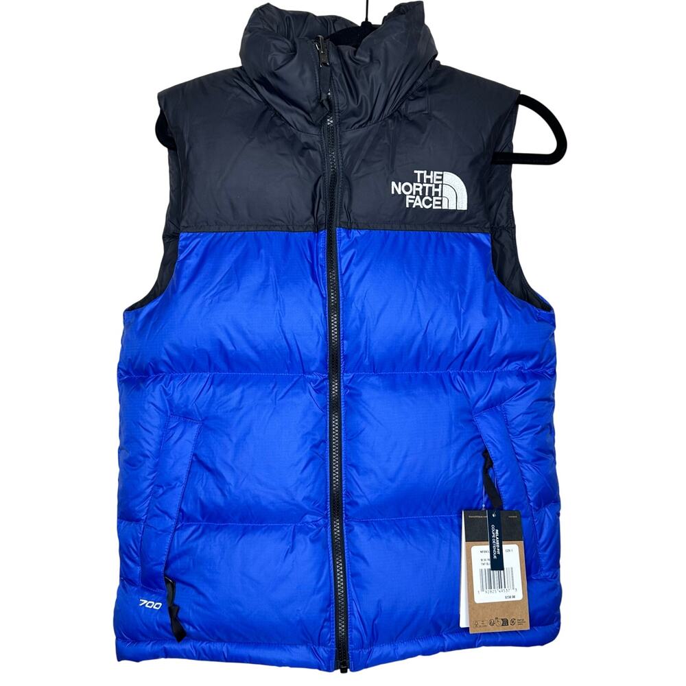 Mens The North Face 96 Retro Nuptse 700-Down Puffer Vest Black Blue XXS NWT